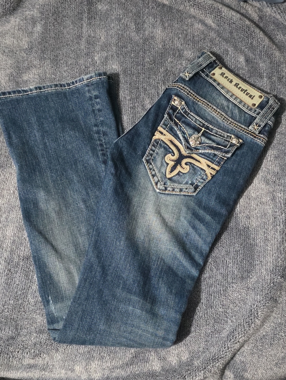 Rock Revival Size 25 Women's Bootcut Jeans Distressed